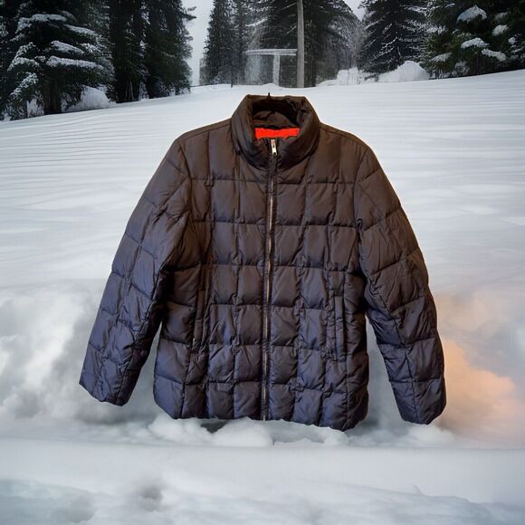 Gap Down Jacket Puffer‎ Women's Medium Black Red Lining - Picture 1 of 14